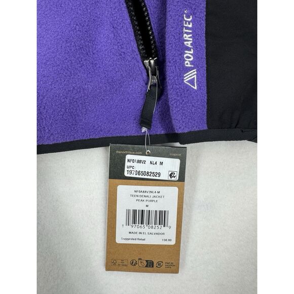 The North Face Kids’ Denali Jacket Peak Purple Medium NWT $130 MSRP - Picture 3 of 5